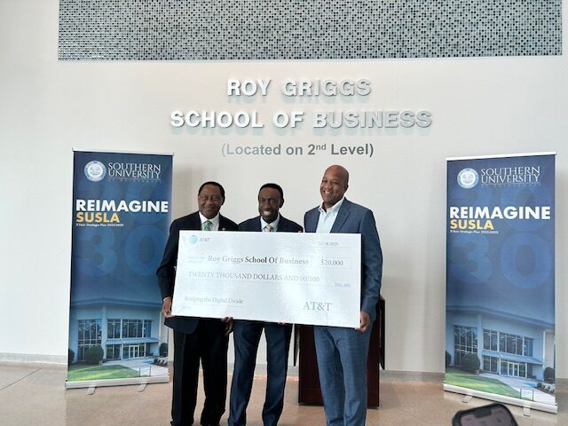 AT&T Contributes $20,000 to the Roy Griggs School of Business at Southern University